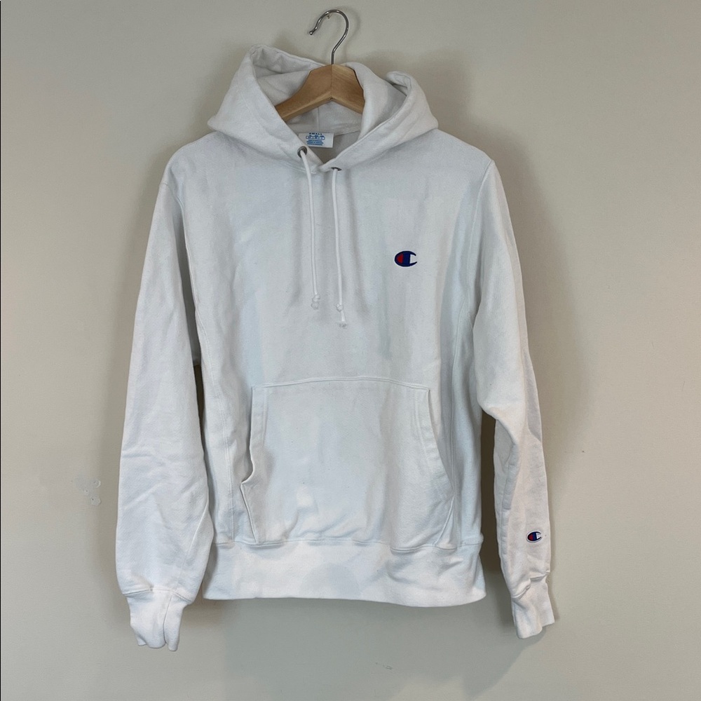 Champion White Men's Small Pullover Hoodie